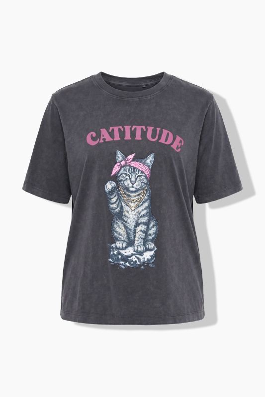 Cattitude Short Sleeve Graphic Tee