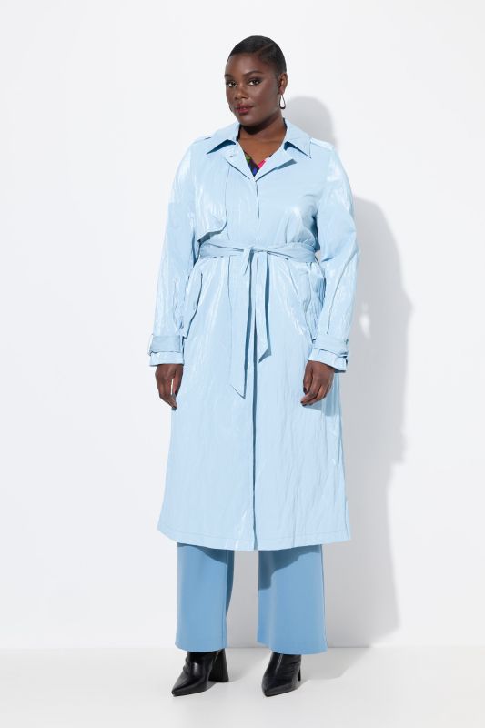 Metallic A-Line Trench Coat