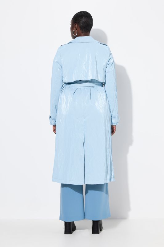 Metallic A-Line Trench Coat