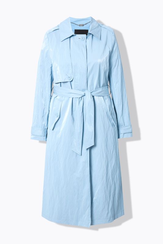 Metallic A-Line Trench Coat
