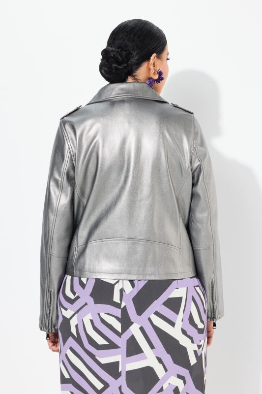 Metallic Biker Jacket