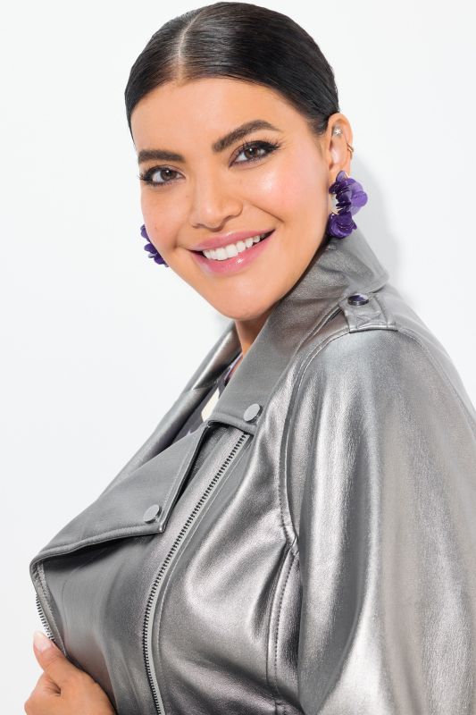 Metallic Biker Jacket