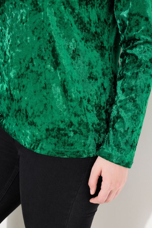 Velvet Holiday Mockneck Top