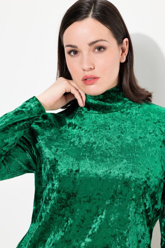 Velvet Holiday Mockneck Top