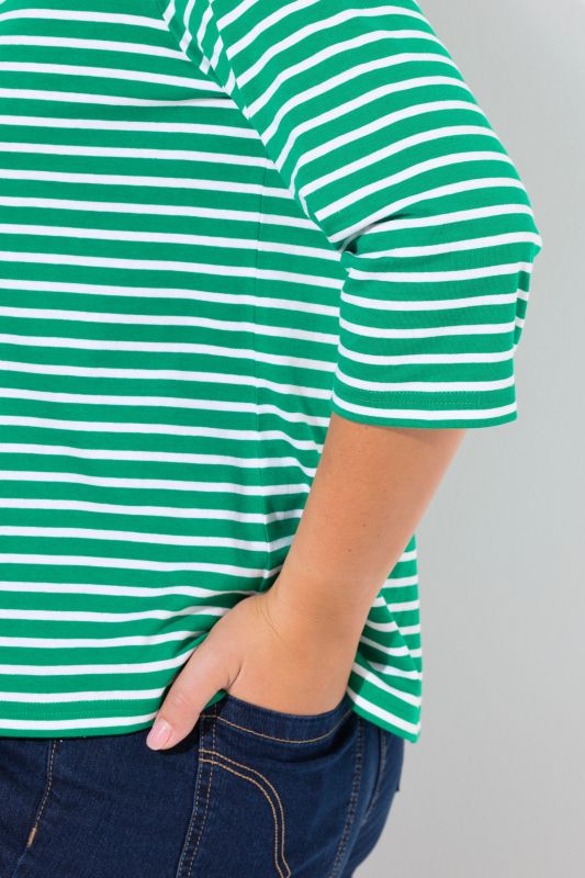 Striped 3/4 Sleeve Tee
