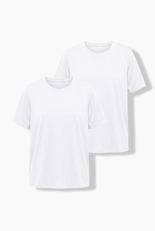 Тениски с къс ръкав в  комплект от 2 броя, стандартна кройка, обло деколте