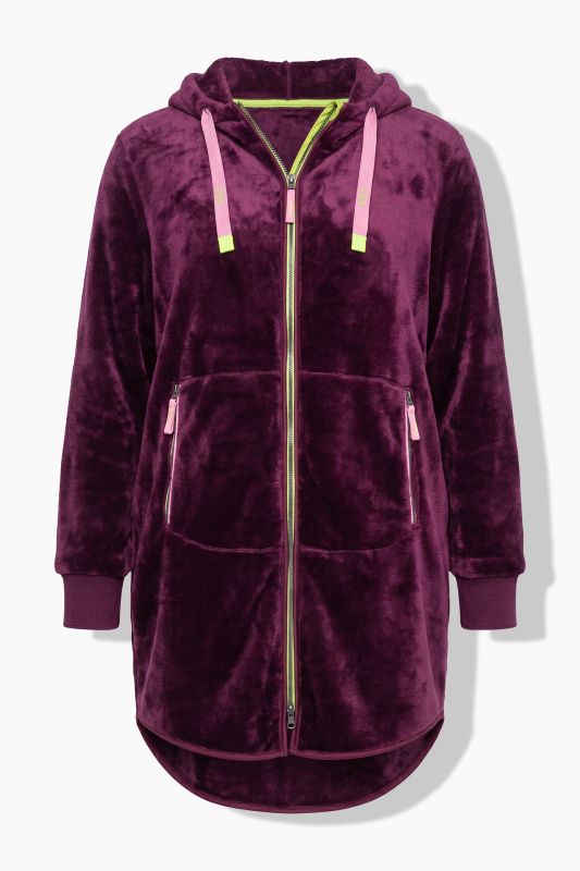 Teddy Fleece Longline Hooded Jacket