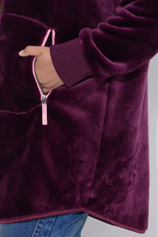 Teddy Fleece Longline Hooded Jacket