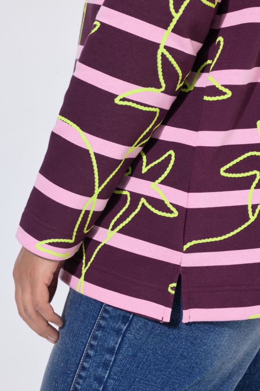 Striped Neon Starfish Hooded Sweatshirt