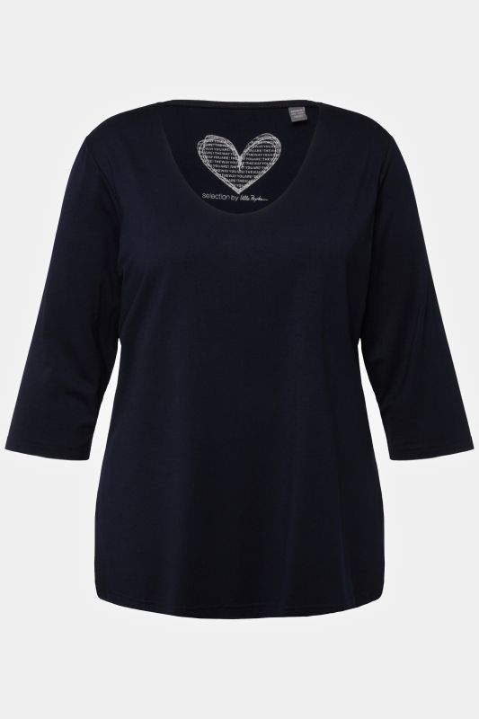 Silky Stretch Rounded V-Neck Stretch Knit Top