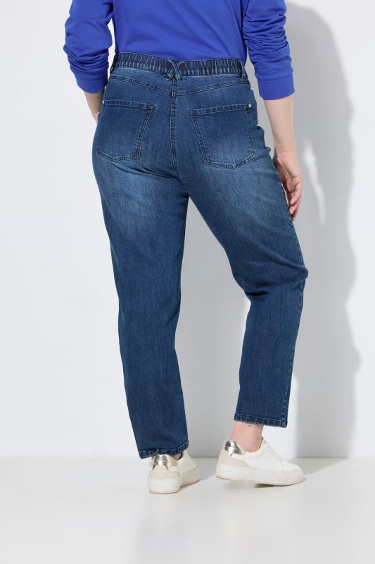 Distressed Stretch Fit Mom Jeans
