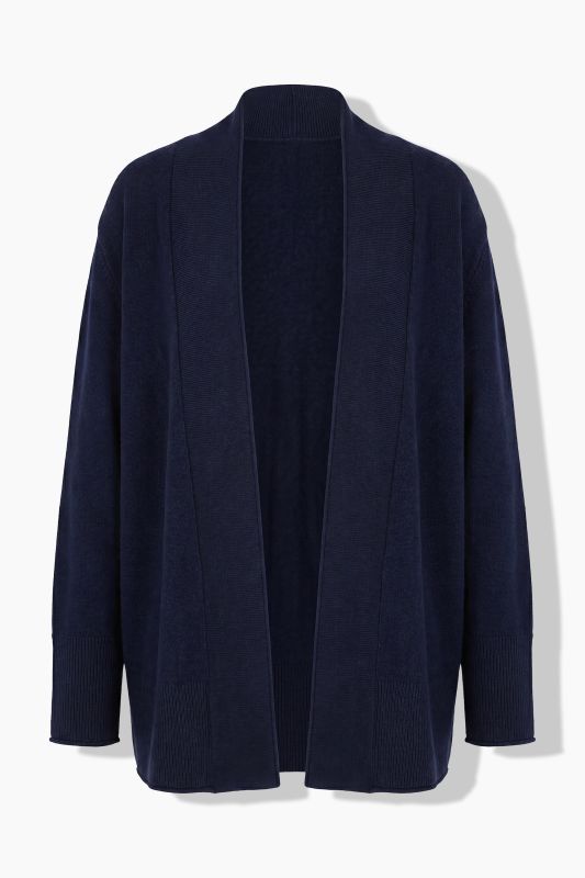 Wool-Blend Rolled Edge Cardigan