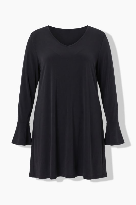 Matte Jersey Trumpet Sleeve Tunic