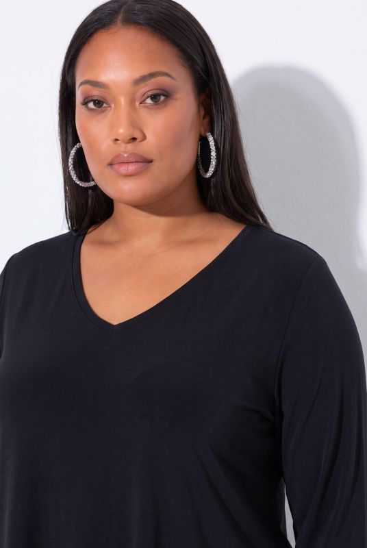 Matte Jersey Trumpet Sleeve Tunic
