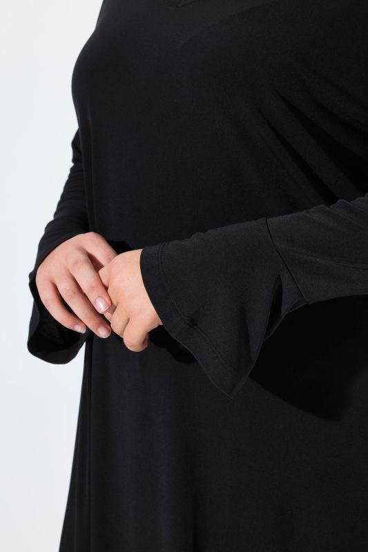 Matte Jersey Trumpet Sleeve Tunic