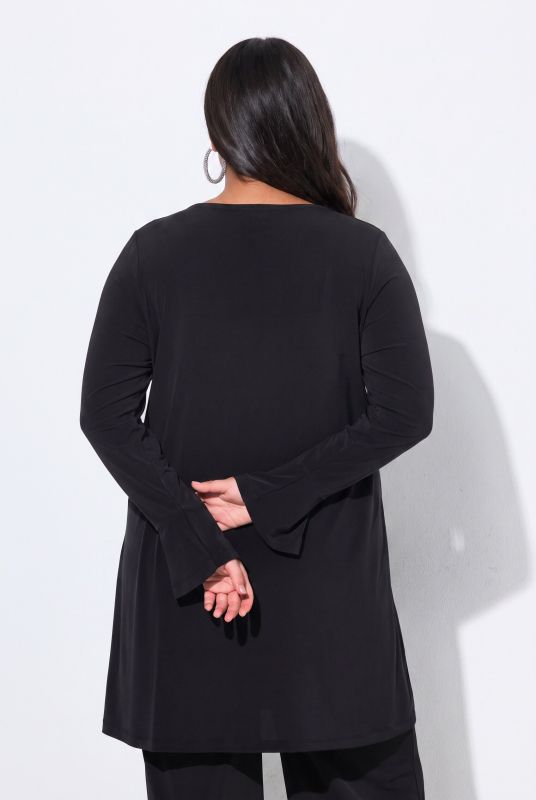 Matte Jersey Trumpet Sleeve Tunic