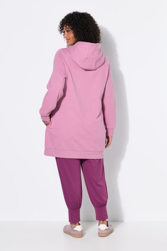 Floral Motif Longline Hoodie