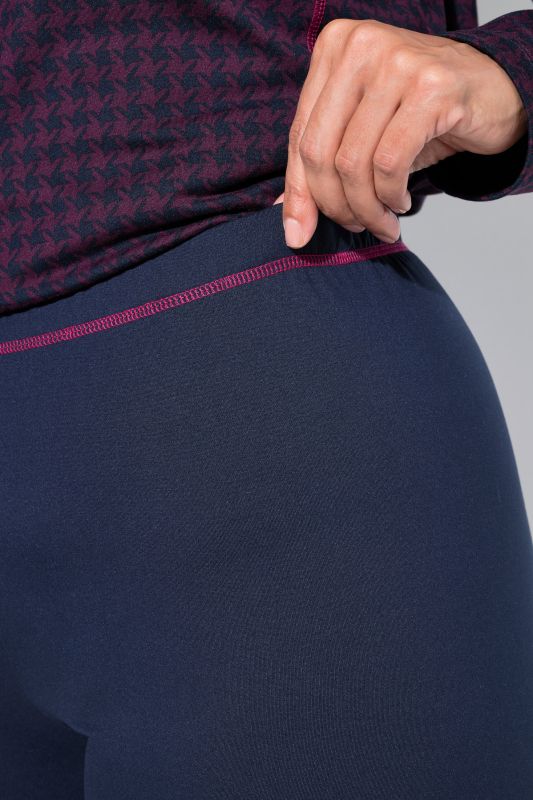 Contrast Piping Thermal Leggings