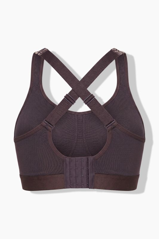 Floral Print Zip-Front Sports Bra
