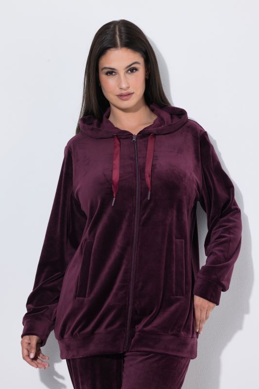 Velour Zip-Up Lounge Jacket
