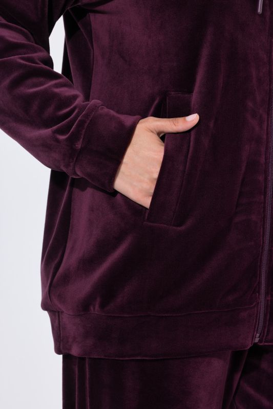 Velour Zip-Up Lounge Jacket