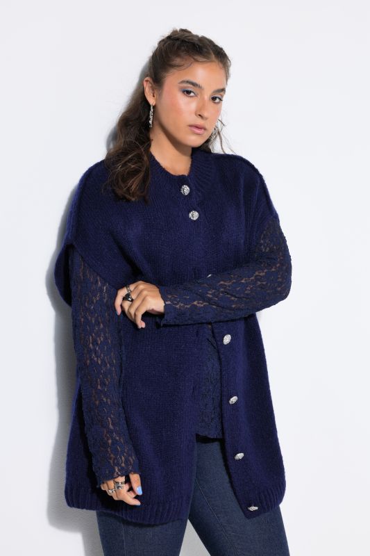 Knitted vest, oversized, extra soft