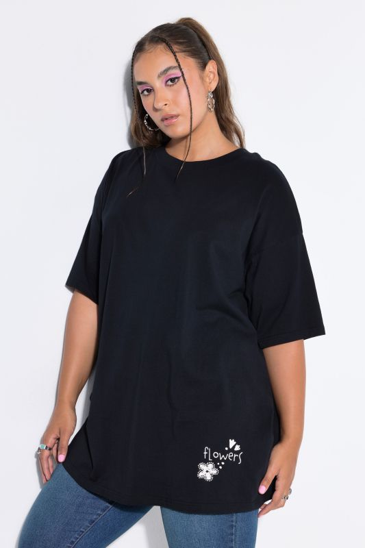 Flowers Oversized Back Graphic Tee