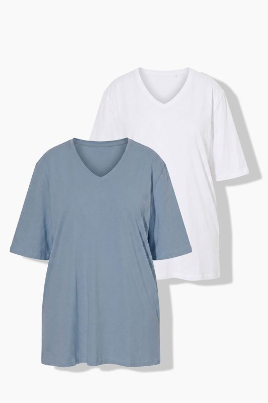2 Pack Cotton V-Neck Tees