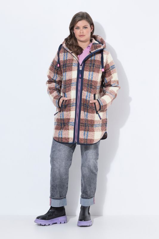 Checked Wool Look Jacket