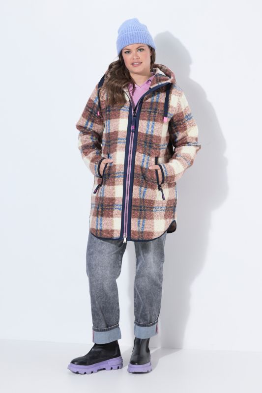 Checked Wool Look Jacket