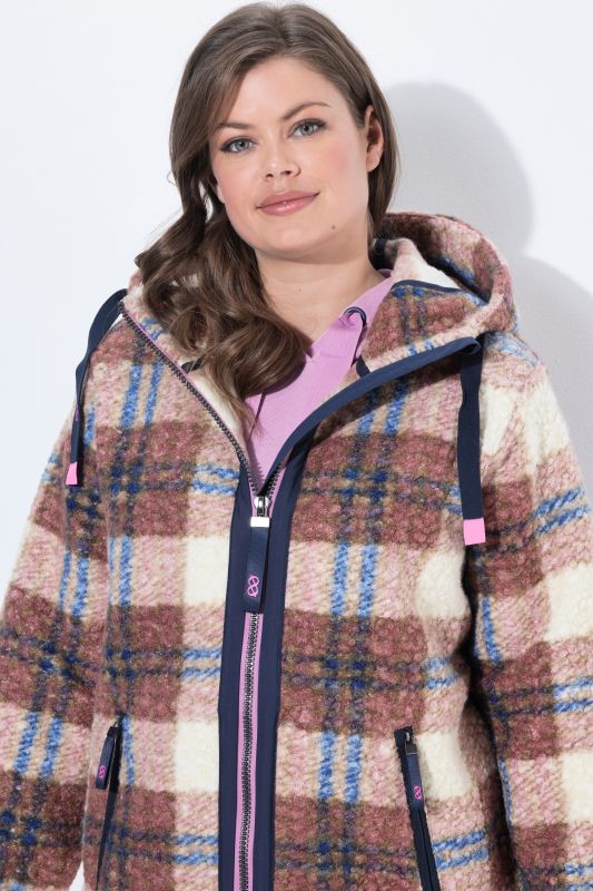 Checked Wool Look Jacket