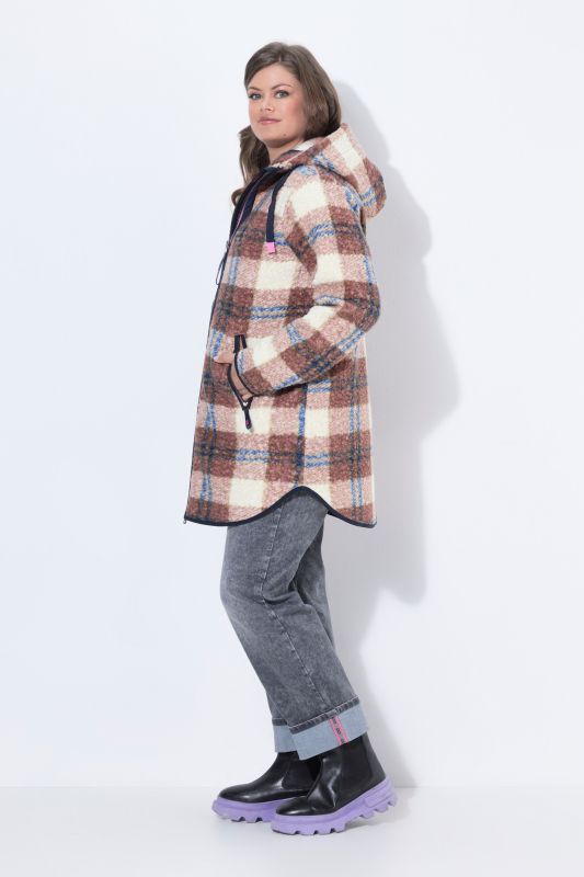 Checked Wool Look Jacket