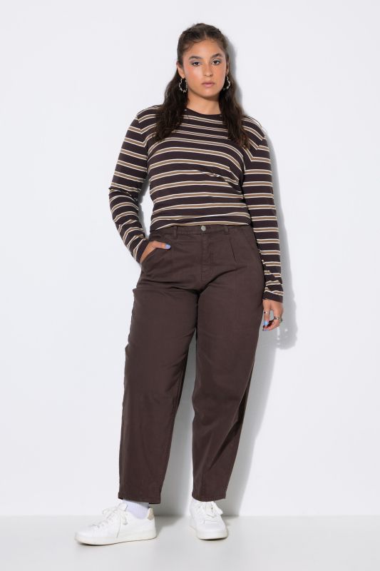 5-pocket stretchy twill balloon fit jeans