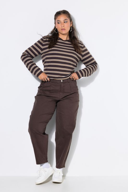 5-pocket stretchy twill balloon fit jeans