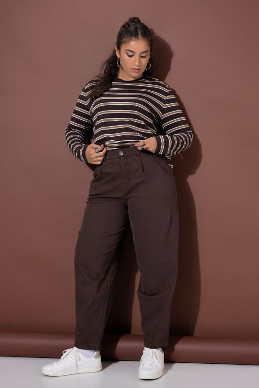 5-pocket stretchy twill balloon fit jeans