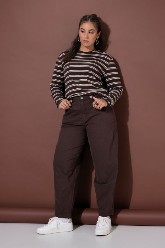 5-pocket stretchy twill balloon fit jeans