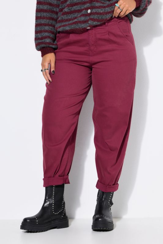 5-pocket stretchy twill balloon fit jeans