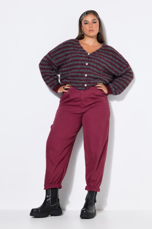 5-pocket stretchy twill balloon fit jeans