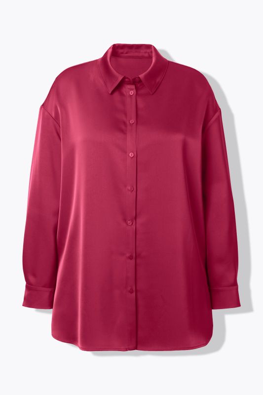 Blouse, oversized, satin