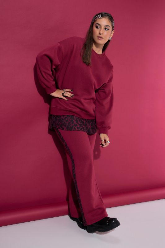 Leopard Print Illusion Layer Sweatshirt
