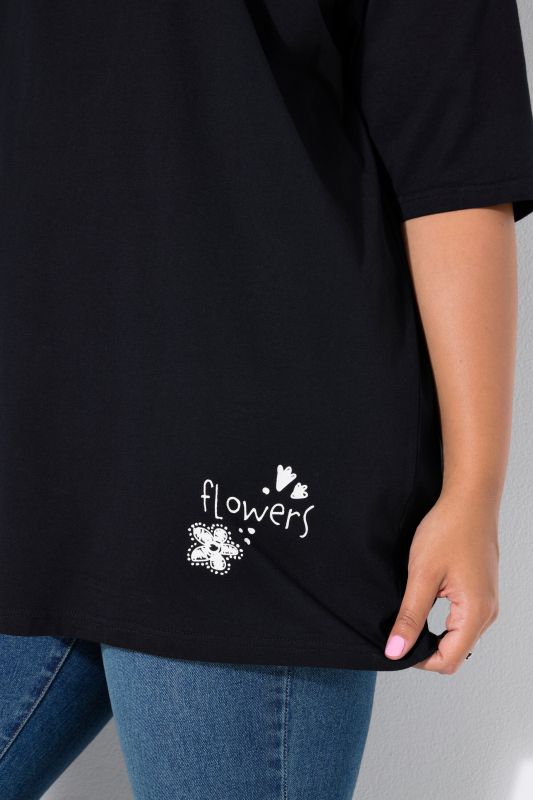 Flowers Oversized Back Graphic Tee