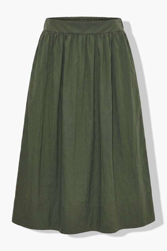 Wide Flared Comfort Waist Pocket Skirt