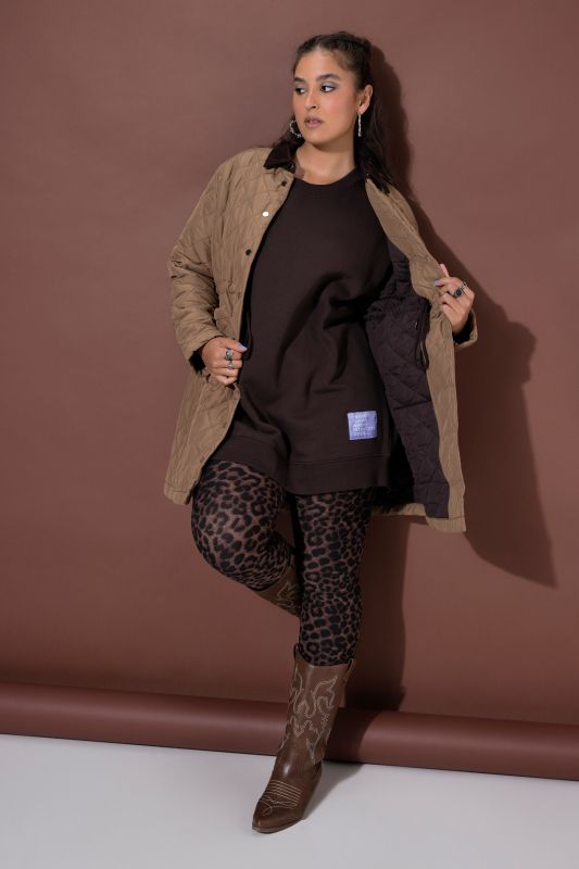 Corduroy Collar A-Line Quilted Barn Coat