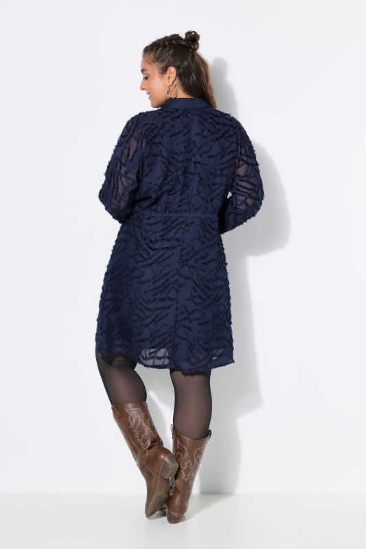 Textured Sheer Mini A-line Dress