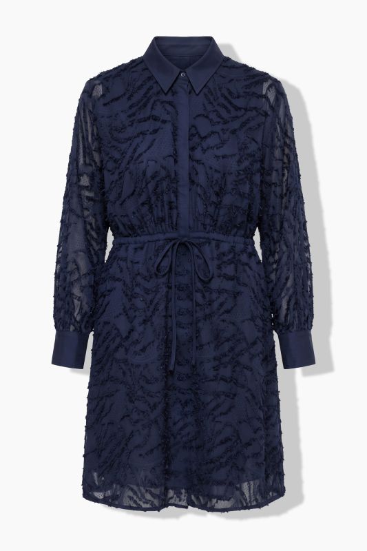 Textured Sheer Mini A-line Dress
