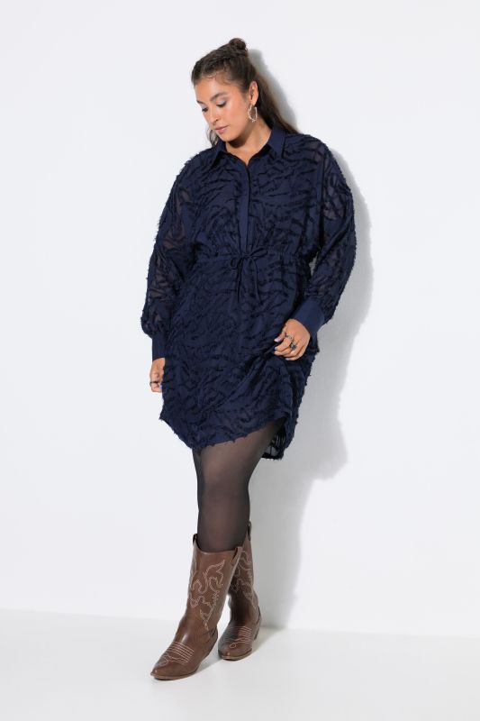 Textured Sheer Mini A-line Dress