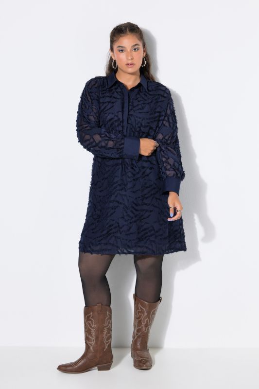 Textured Sheer Mini A-line Dress