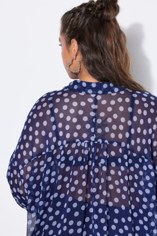 Polka Dot Sheer Chiffon Blouse