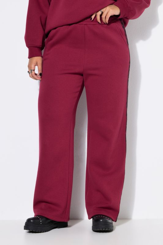 Leopard Side Stripe Wide Leg Sweatpants