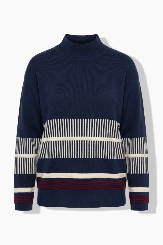 Eco Cotton Block Striped Milano KNit Sweater